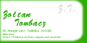 zoltan tombacz business card