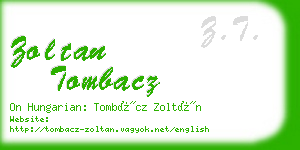 zoltan tombacz business card